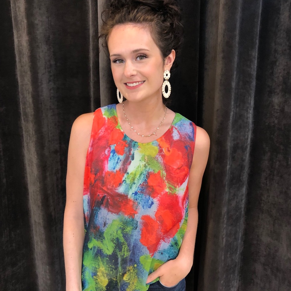 Multi Color Sleeveless Blouse